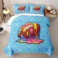 thumbnail image 2 of Castle Fairy Football Print Quilt King,Sport Theme Ice Cream Drip King Coverlet Set, 2 of 7
