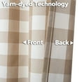 thumbnail image 5 of ZACOO Buffalo Checkered Tier Curtains, Farmhouse Kitchen Curtains Rod Pocket Light Filtering for Kitchen Windows Bathroom Window Curtains, Tan/White, 27"Wx36"L, 5 of 6
