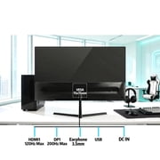ZZA 24 Inch Curved Gaming Monitor 200Hz/180Hz FHD 1080P Frameless Display, AMD FreeSync, 1ms Low Motion Blur, Eye Care, DisplayPort & HDMI, VESA Mount,for PC Gaming,PS5,Home Office – Black