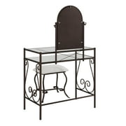 Linon Clarisse Vanity and Bench Stool Set, Multiple Colors
