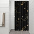 thumbnail image 3 of Gothic Shower Curtain - Dark Celestial Moon & Star Print, Mystical Cosmic Theme Bath Decor, Waterproof Polyester, 36"Wx72"L, Goth Aesthetic Gift, 3 of 5