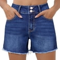 thumbnail image 2 of Summer Denim Hot Shorts Women High Waist Loose Comfy Pants Summer Casual Fashion Daily Jeans with Pockets, 2 of 5