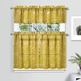 thumbnail image 2 of Kitchen Curtains 36 Inch Short - 3 Panel Set Banana Print, Rod Pocket Window Curtains 100% Polyester, Tropical Fruit Valance for Farmhouse, Cafe, Living Room, Bedroom, Easy Wash, 2 of 6