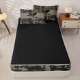 thumbnail image 4 of Homewish Camo Duck Silhouette Zipper Twin Comforter Sets with Fitted Sheet and 2 Pillowcases,Rustic Pine Tree Zipper Bedding Set For Boys,Black Reversible,4 Pieces, 4 of 7