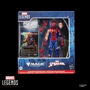 Marvel Legends Series Magic: The Gathering Battle-Damaged Spider-Man, 6 Action Figure Plus Exclusive Foil Trading Card
