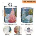 thumbnail image 3 of Cute Dreamy Christmas Tree Snowy Day Translucent Plastic Cans Storage Canisters with Lid Set of 2, 3 of 7