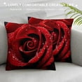 thumbnail image 3 of ONETECH  Throw Pillow Case Red Rose Square Cushion Cover Standard Pillowcase for Men Women Home Decorative Sofa Armchair Bedroom Livingroom, 3 of 5