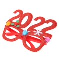 thumbnail image 4 of Anteojos Para Disfraces De Navidad, Usos Amplios Diseño Hueco Llamativo Marco De Anteojos De Navidad Para Fiestas Navideñas Para Cabinas De Fotos Cergrey Rojo, 4 of 8