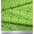 thumbnail image 3 of Soimoi Silk Fabric Snowflake Artistic Print Fabric by the Yard 42 Inch Wide, 3 of 3