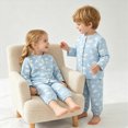 thumbnail image 2 of HFHAPW Toddler Baby Girl Pajamas Long Sleeve Button Down Shirts Pants Kids Sleepwear Pjs,3-4 Y, 2 of 6