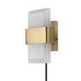 thumbnail image 1 of Elowen 1-Light 19W LED Integrated Plug-In or Hardwire Wall Sconce with Frosted Acrylic Shade, 1 of 9