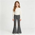 thumbnail image 2 of KEXE Girls Pants Teen Girls High Waist Strap Flare Jeans Soft Stretch Spring Daily Casual Bell Bottom Pants（Grey，6-7 Years）, 2 of 4