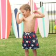 thumbnail image 4 of FORMRS Boys Swim Trunks Quick Dry Mesh Liner Boardshorts Sizes XS-XL, Red White Stars, 4 of 7