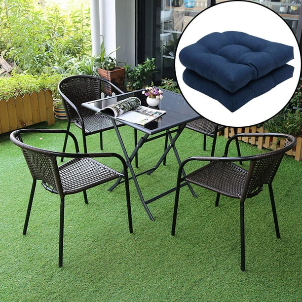 Navy wicker chair hot sale cushions