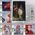 thumbnail image 2 of Cortina de ducha de dibujos animados Disney Big Hero 6, tela de poliéster impermeable, pintura colorida, cortinas de baño, decoración del baño del hogar, 2 of 5