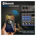 thumbnail image 2 of Loomza 4 Channel Mixer Wireless Microphone Computer DJ Mixing Console Sound Card, 2 of 7