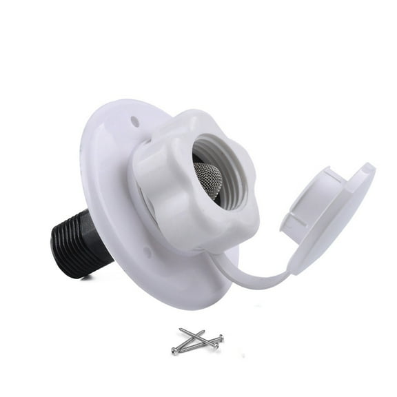RV City Water Inlet with Check Valve RV Water Inlet Connection Flange for RVs Campers Trailers Water Connector