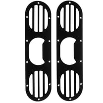 WASHWEPE 2Pack Rectangular Black Rear Diffuser Car Exterior Accessories For High-speed Driving 15.2X4.0X0.08In