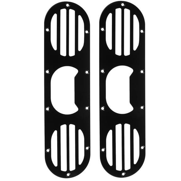 WASHWEPE 2Pack Rectangular Black Rear Diffuser Car Exterior Accessories For High-speed Driving 15.2X4.0X0.08In