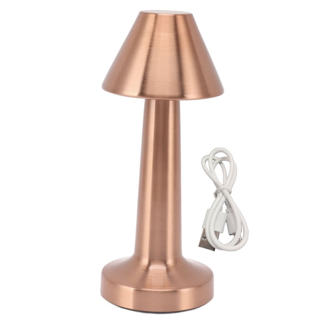 LED Table Light, Minimalist Design Cordless 3 Gear LED Table Lamp Slip Proof For Bedside Gold,Silver,Rose Gold