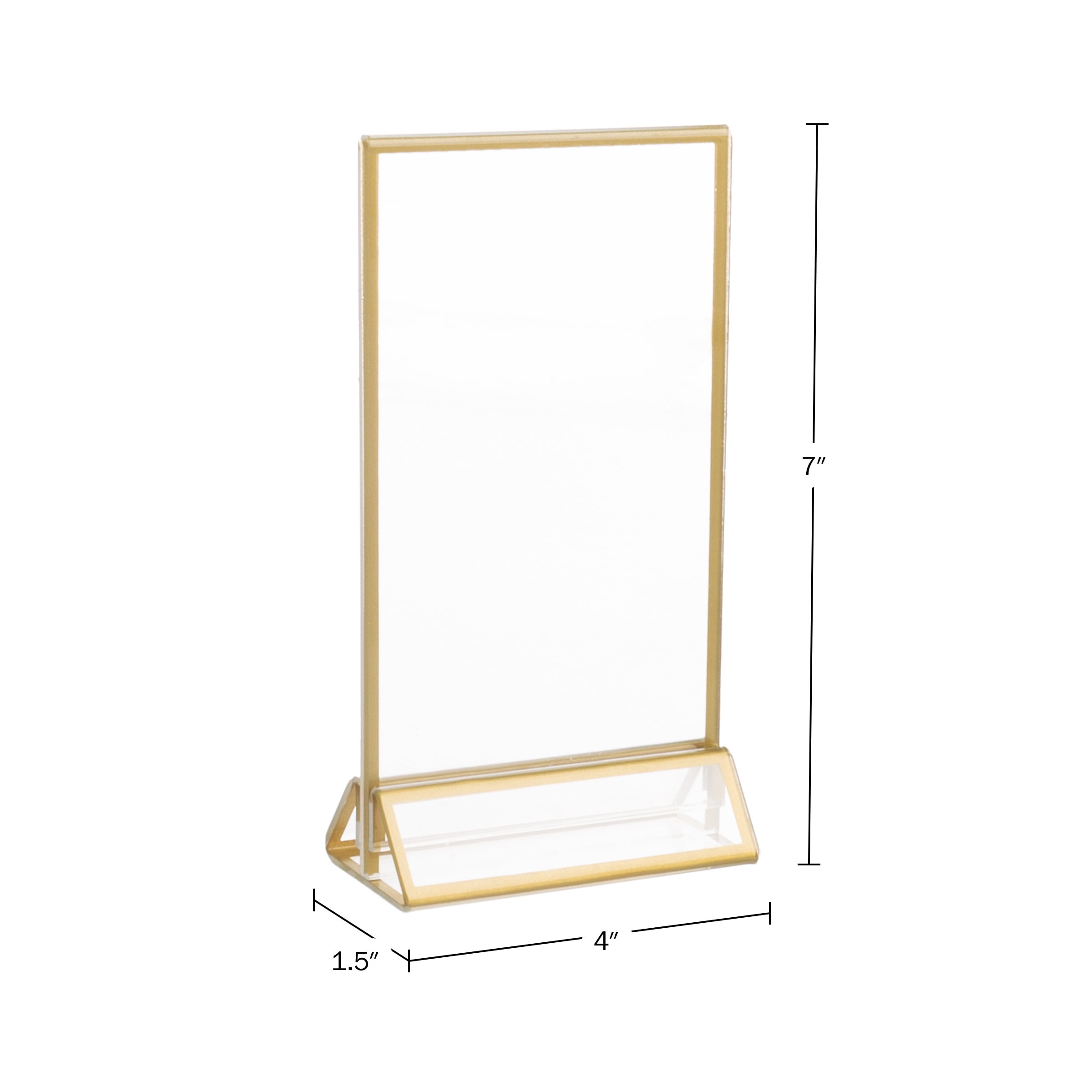 GNP 4x6 Picture Frame (6-Pack) – Floating Frame for Table Numbers, Wedding Signs, Photo Display, or Table Decor - Gold