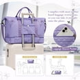 thumbnail image 4 of Gynky Travel Duffle Bag for Women Floral Weekender Bags with Shoe Compartment Carry on Overnight Bag Gym Tote Duffel Bag with Wet Pocket Hospital Bags for Travel Essentials, 4 of 9