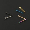 thumbnail image 2 of 1 pc 304 Stainless Steel Round Ball Nose Bone Rings Golden 7mm Pin: 0.8mm Head: 2mm, 2 of 5