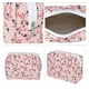 thumbnail image 3 of 1 Pc Bolsa Cosmética Portátil de Flores para Vacaciones y Viajes de Negocios Rosa de Poliéster, 3 of 3