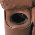 thumbnail image 5 of Noble House Tutherly Faux Leather Oversized Pushback Recliners, Brown, 5 of 10