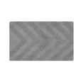 thumbnail image 3 of Better Trends 21" x 34" Bathroom Rugs 100% Cotton Soft Water Absorbent Non Slip Bath Mat Machine Washable Rug (Gray) Hugo Collection, 3 of 6