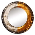 thumbnail image 3 of Designart "White Yellow Yin And Yang Harmony in Contrast" Meditation Rund Mirror For Wall Decor - Large White Round Printed Mirror - Traditional Round Mirror 23" x 23" Inch, 3 of 6