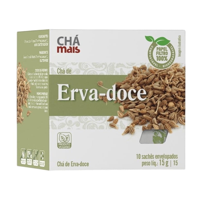 Cha Mais Erva-Doce - Brazilian Fennel Herbal Tea | Pack of 3x15g