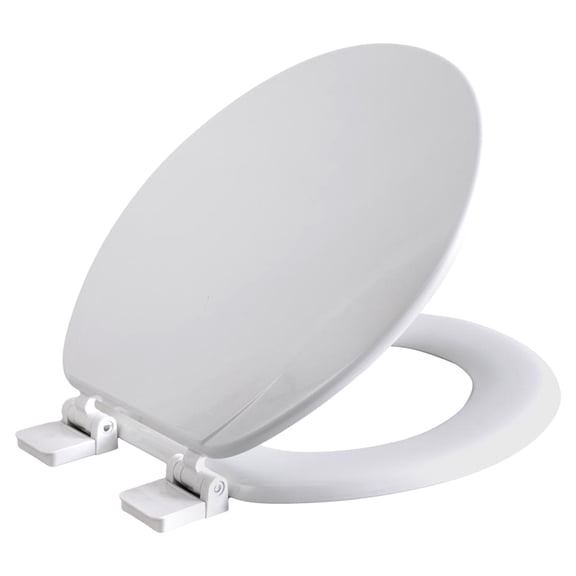Oakbrook Collection Rockford Round White Wood Toilet Seat