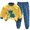 f#36Blue121, variant on HAYIMI Boys Girls Pajamas Comfort Kids Cartoon Toddler Children Sleepwear O-Neck Long Sleeve T-Shirts Pants Homewear, 3-4 Years