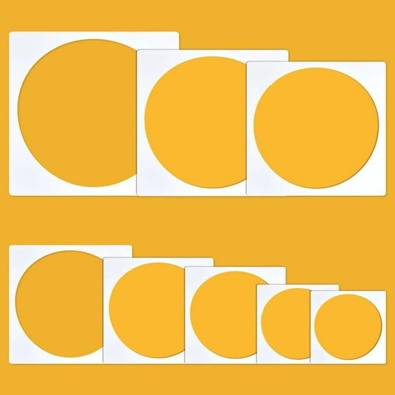 16Pcs 8 Styles Circle Stencils Reusable Different Size Circle Templates