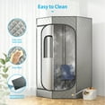 thumbnail image 5 of TABU Portable Sauna for Home, Sauna Box with 3L & 1500W Steamer, Timer, Foldable Chair, Silver, 5 of 8