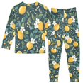 thumbnail image 2 of FORMRS Long Sleeve Top and Pants Pajama Set for Niños 2-Piece Sleepwear, Sizes 18M-8Y, Yellow Lemons, 2 of 6