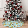 thumbnail image 5 of Sikiie Hot Dog Pizza 30-48 inches {designName} Print Christmas Tree Skirt Snowman Xmas Tree Skirt with Edge Christmas Decorations for Holiday Party-36", 5 of 7