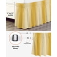 thumbnail image 3 of Yellow Ombre Wrap Around Bed Skirts for King Bed 16" Drop,Bed Skirt with Adjustable Elastic Belt Dust Ruffle Bed Valance for Bedroom Hotel Modern Abstract Art Farmhouse Gradient Bed Frame Cover, 3 of 7