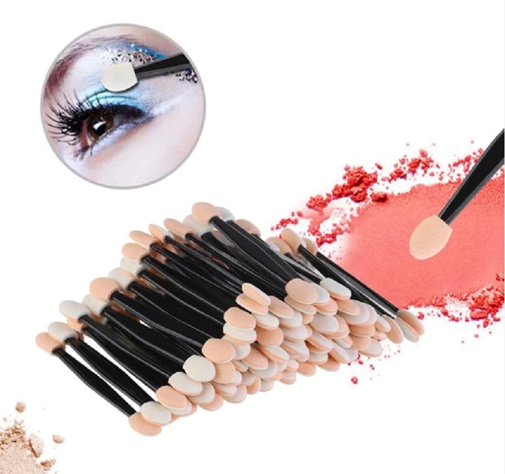 100-Pack Disposable Eyeliner Brushes with Covers - Precision Wand  Applicators for Makeup and Beauty Tools TIKA
