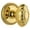 Gold, variant on Grandeur 813168 Newport Solid Brass Rose Passage Door Knob Set - Nickel