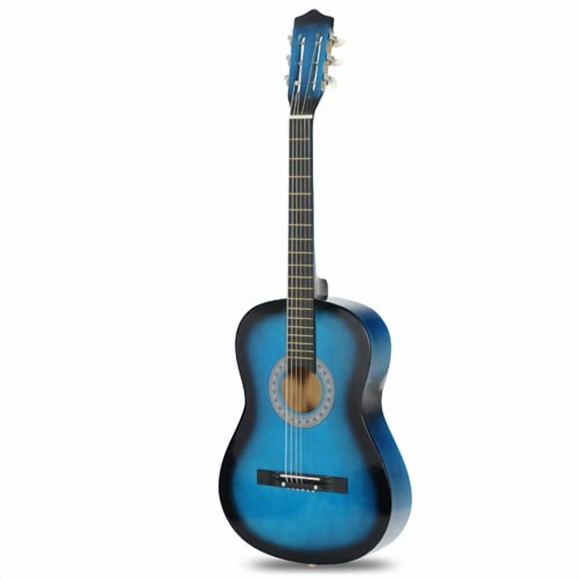 SONGMY 38" Wooden Acoustic Guitar, Blue with Gig Bag, Kids Musical Gift, Full Size Acoustic Guitar for Beginners