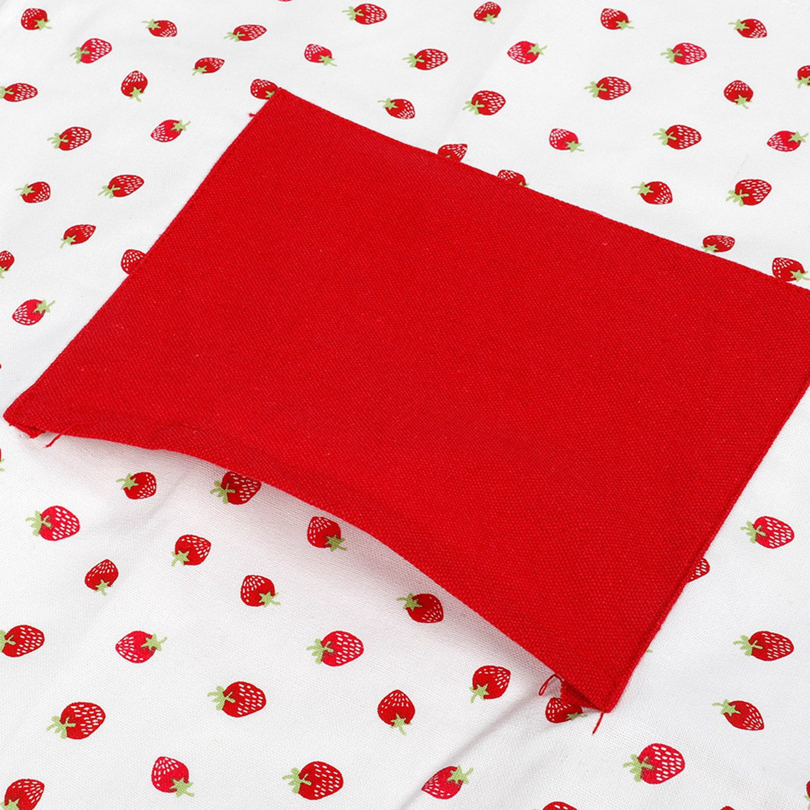 BIMZUC Kids Cotton Apron for Cooking, Baking, and Painting with Adjustable Neck Strap, Red Strawberry