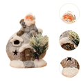 thumbnail image 4 of Figura de casa de pueblo navideña con iluminación LED, decoración navideña coleccionable con luz Papá Noel, 4 of 7