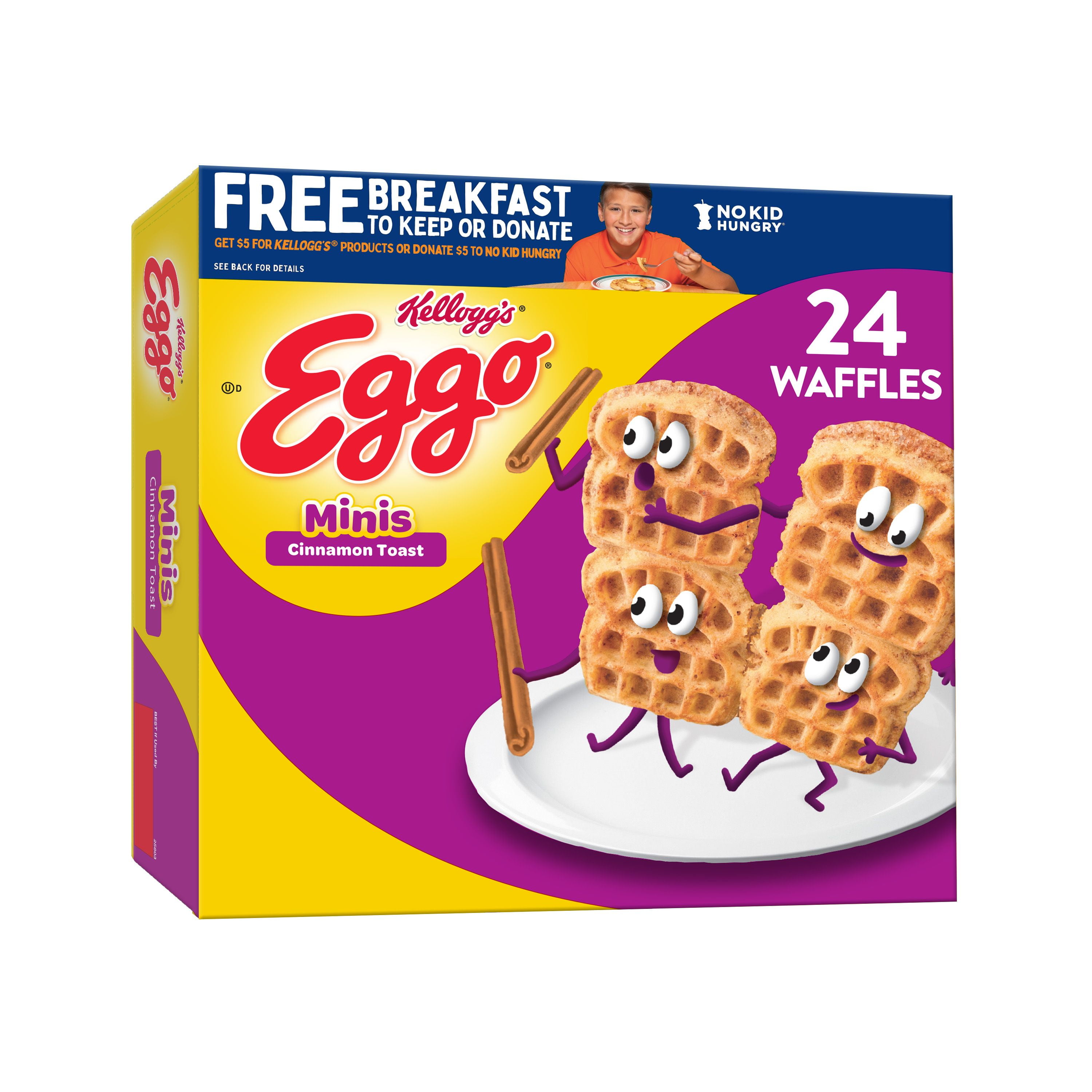 Eggo Mini Frozen Waffles Frozen Breakfast Cinnamon Toast 25 8 Oz Box Frozen Walmart Com