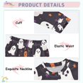 thumbnail image 3 of FORMRS Long Sleeve Top and Pants Pajama Set for Niños 2-Piece Sleepwear, Sizes 18M-8Y, White Halloween Ghosts, 3 of 6