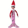 thumbnail image 2 of Jolie Poupée Elf de Noël avec Robe de Sirène - Décoration des Fêtes Parfaite pour les Étagères, 2 of 7