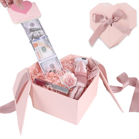 Tirador de dinero COOVA Cash para regalo, rosa, con luz y kit
