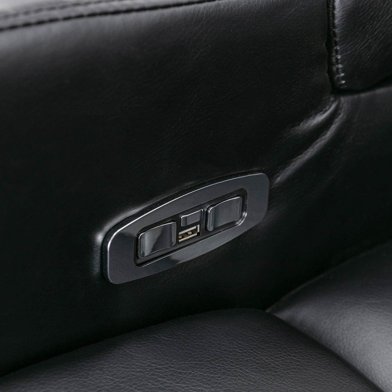 Kadyn Power Motion Recliner, Modern Recliner Chair with USB Charging Port and Hidden Arm Storage, PU Power Motion Recliner with 2 Convenient Cup Holders Design, Black Kadyn Power Motion Recliner, Modern Recliner Chair with USB Charging Port and Hidden Arm Storage, PU Power Motion Recliner with 2 Convenient Cup Holders Design, Black
