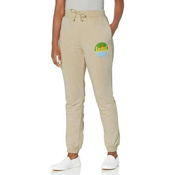 KENDALL + KYLIE Back Ruching Jogger Seoul Sweatpants Sand ( S )